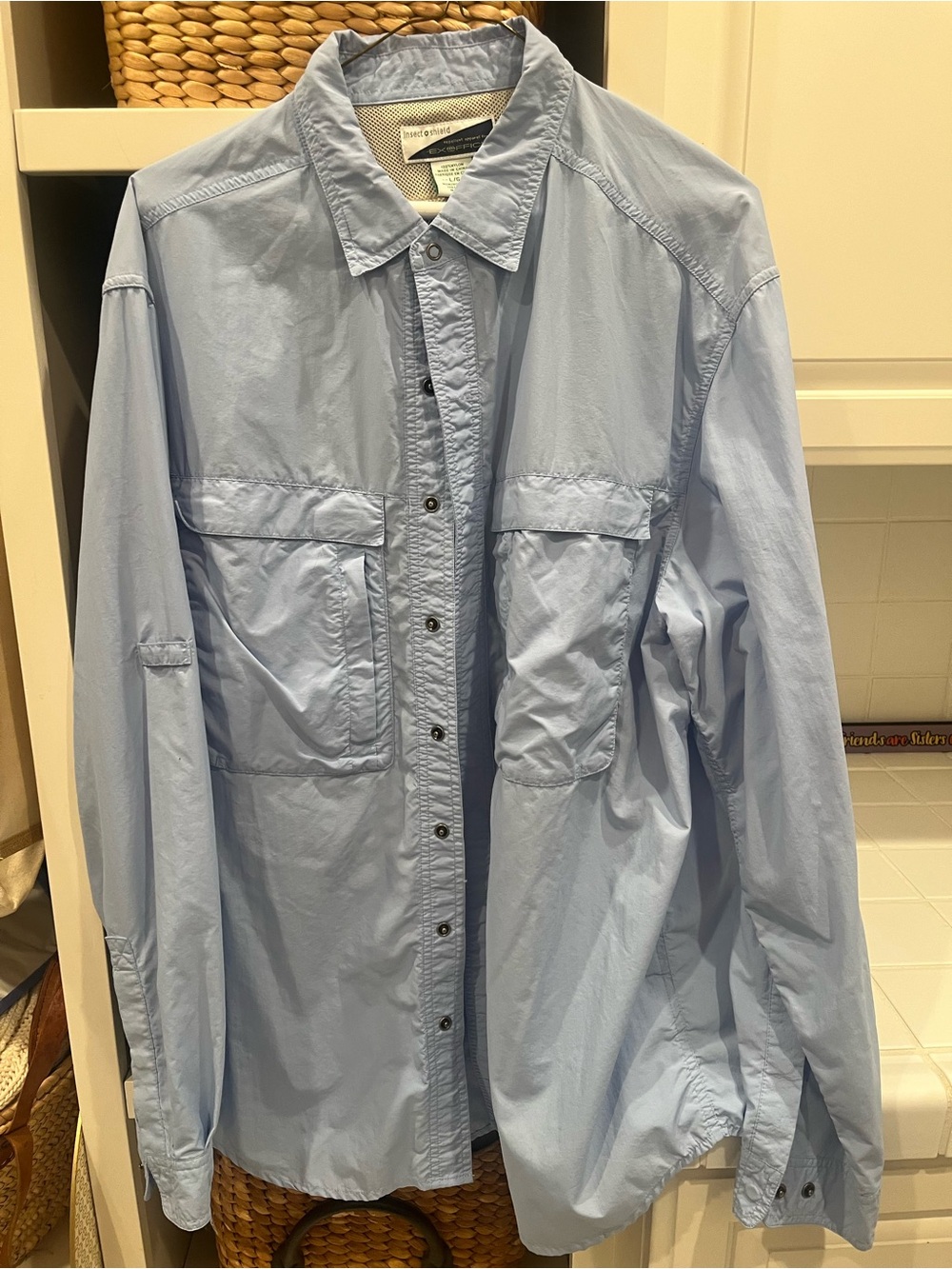 Exofficio Light Blue Men's Lightweight Shirt Jacket